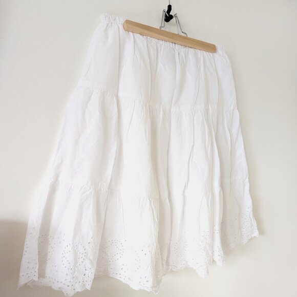 Warehouse One Cotton Tiered Skirt - Picture 2 of 3